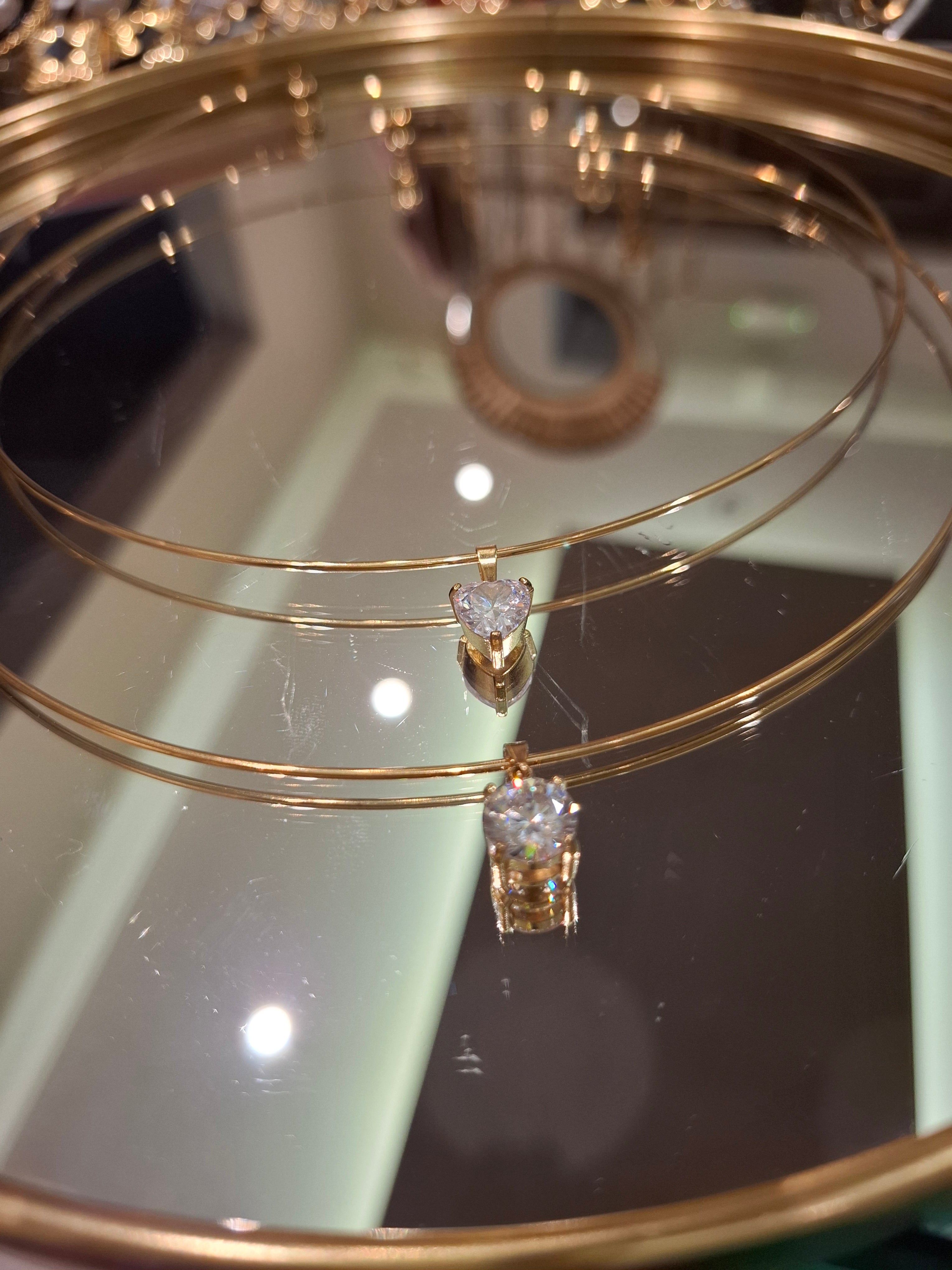 💫💫Βέργα με καρδια διακριτικο ζιργκον απο ανοξειδωτο ατσάλι 💫💫